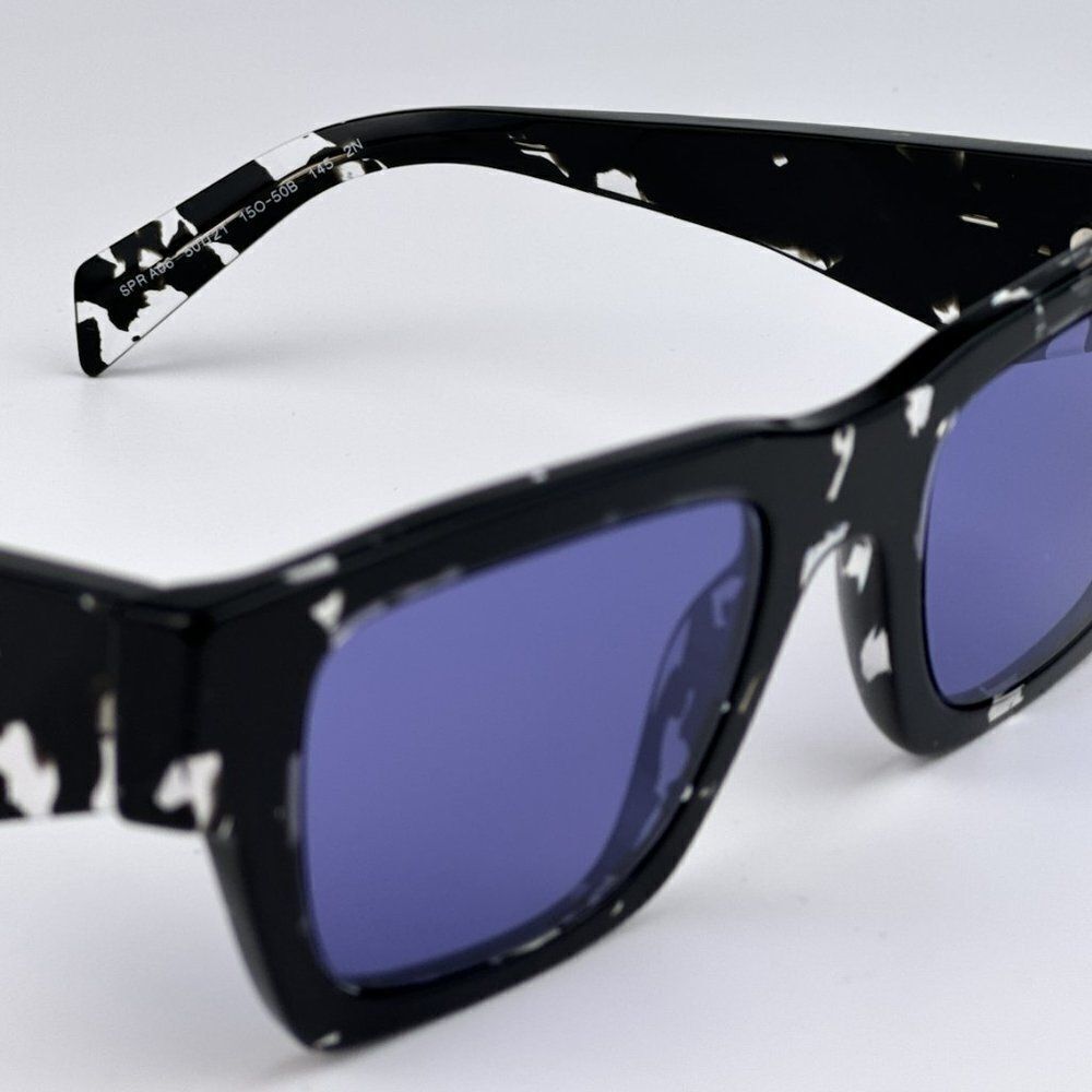 NEW Prada PRA06S 15O50B Tortoise Black Violet Mirror Square Unisex Sunglasses - Picture 11 of 12